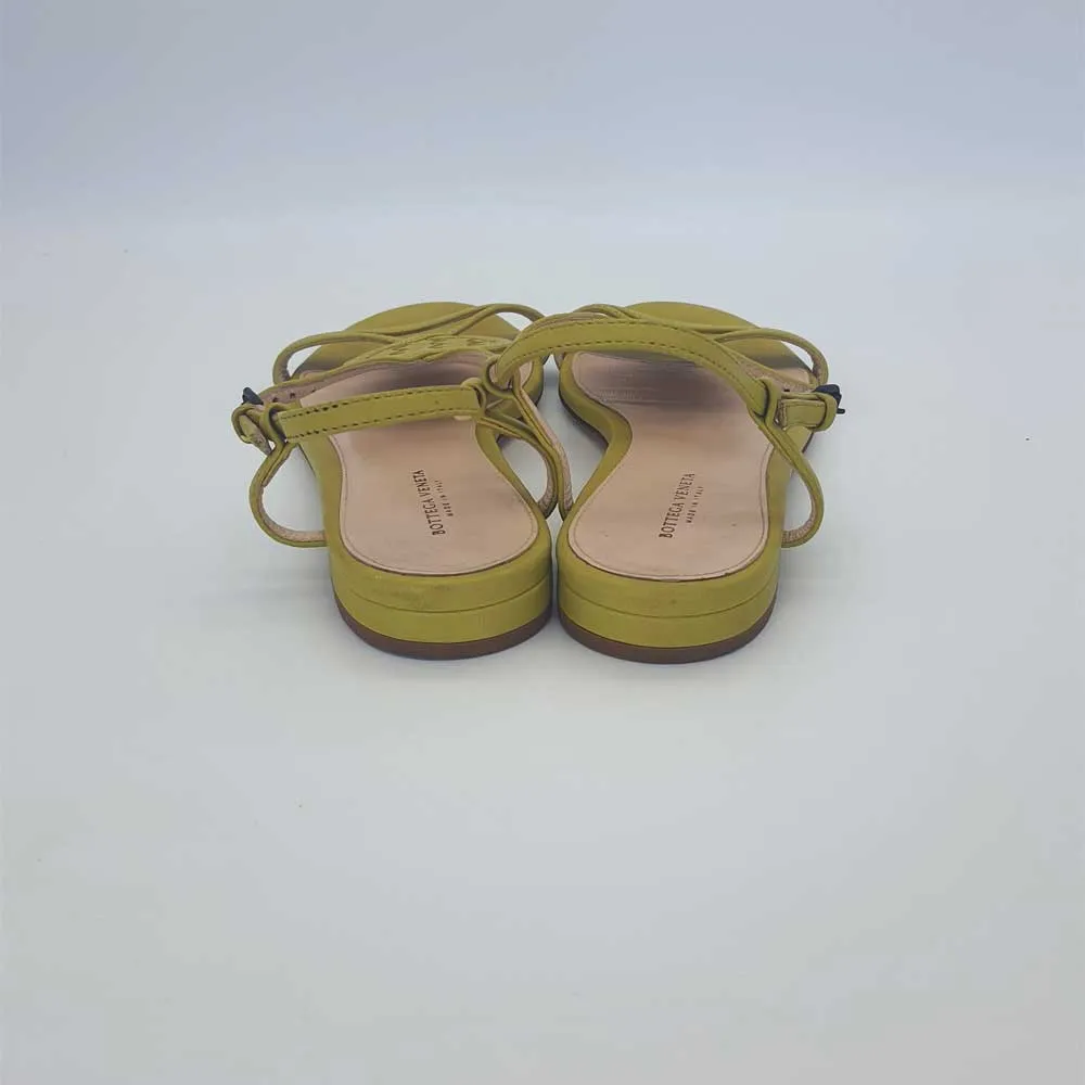 Mustard Intreciatto Sandals