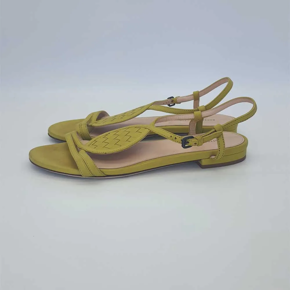 Mustard Intreciatto Sandals