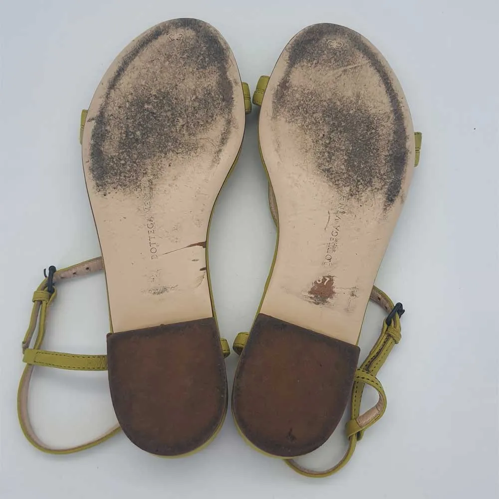 Mustard Intreciatto Sandals