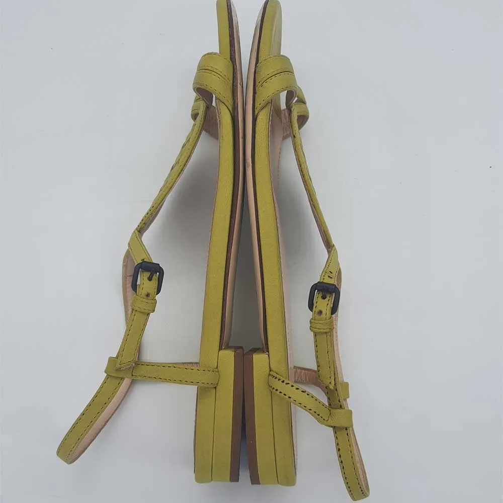 Mustard Intreciatto Sandals