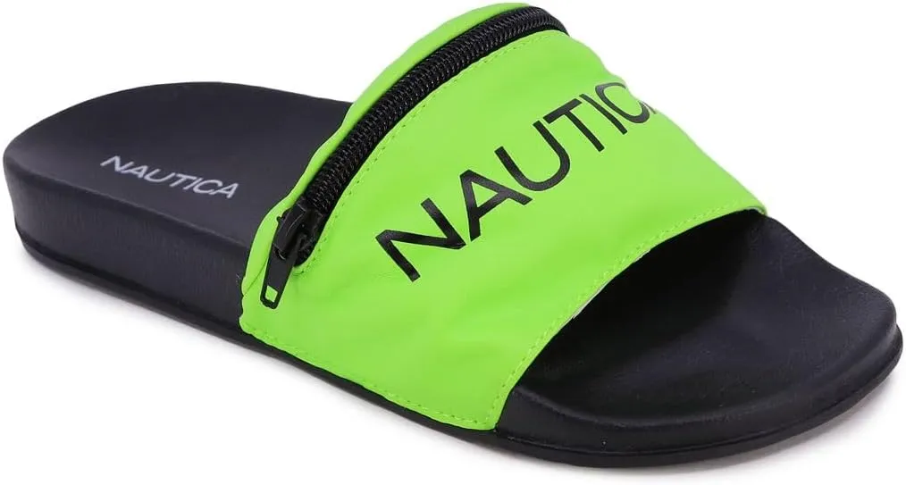 Nautica Women's Athletic Slide Sandals - Comfort Slip-On Shower Shoes, Quick-Dry Beach Sandals, Non-Slip Boat Slides for Pool & Casual Wear