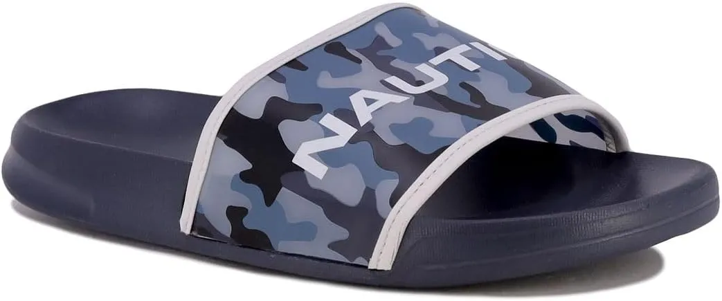 Nautica Women's Athletic Slide Sandals - Comfort Slip-On Shower Shoes, Quick-Dry Beach Sandals, Non-Slip Boat Slides for Pool & Casual Wear