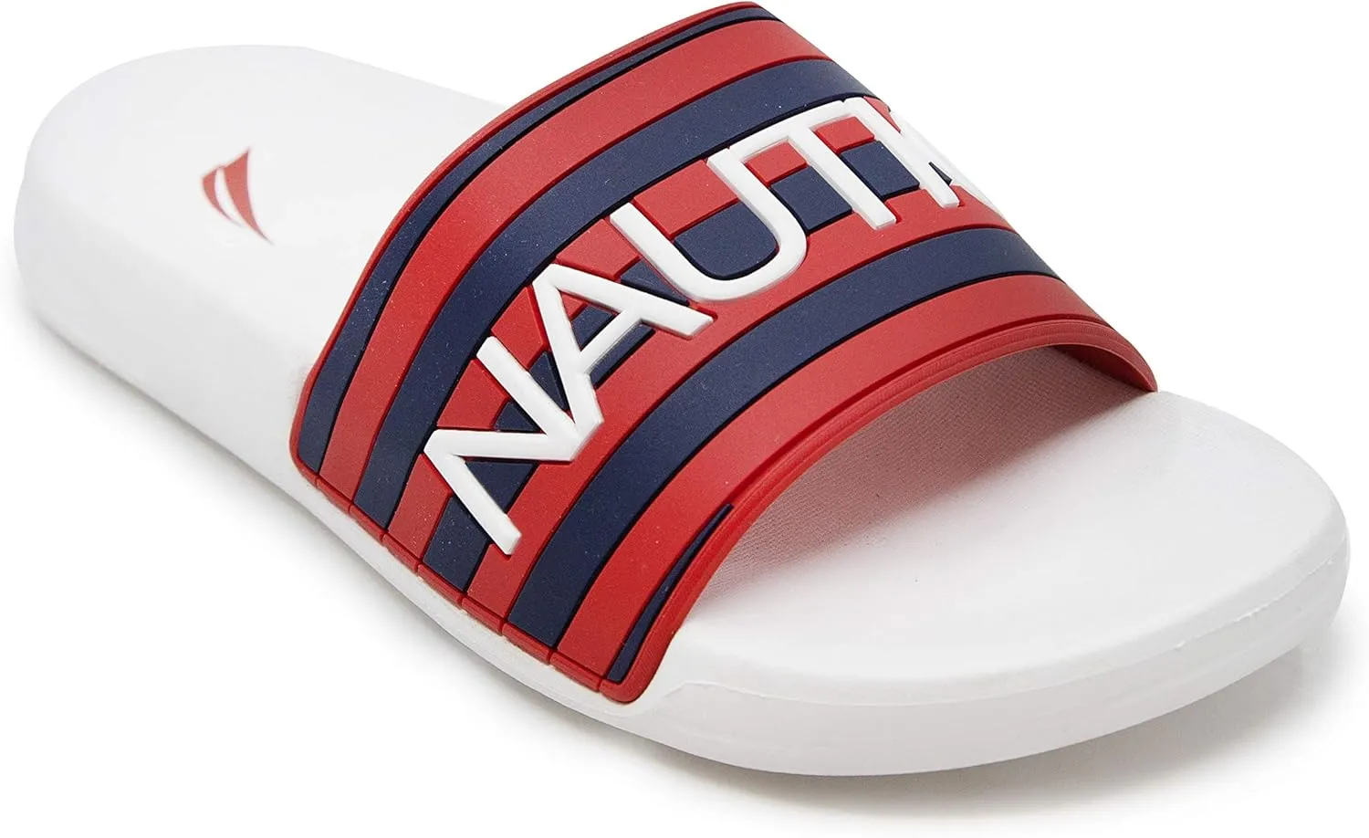 Nautica Women's Athletic Slide Sandals - Comfort Slip-On Shower Shoes, Quick-Dry Beach Sandals, Non-Slip Boat Slides for Pool & Casual Wear
