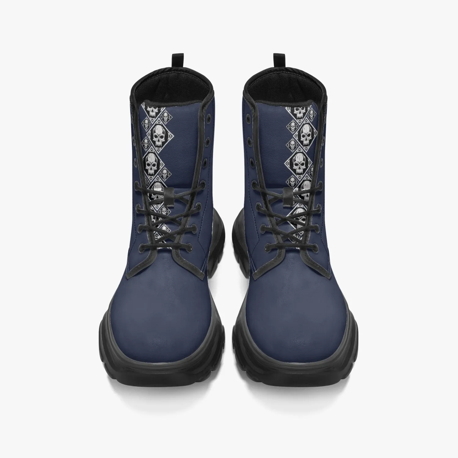 Navy Blue Pile Of Skulls
