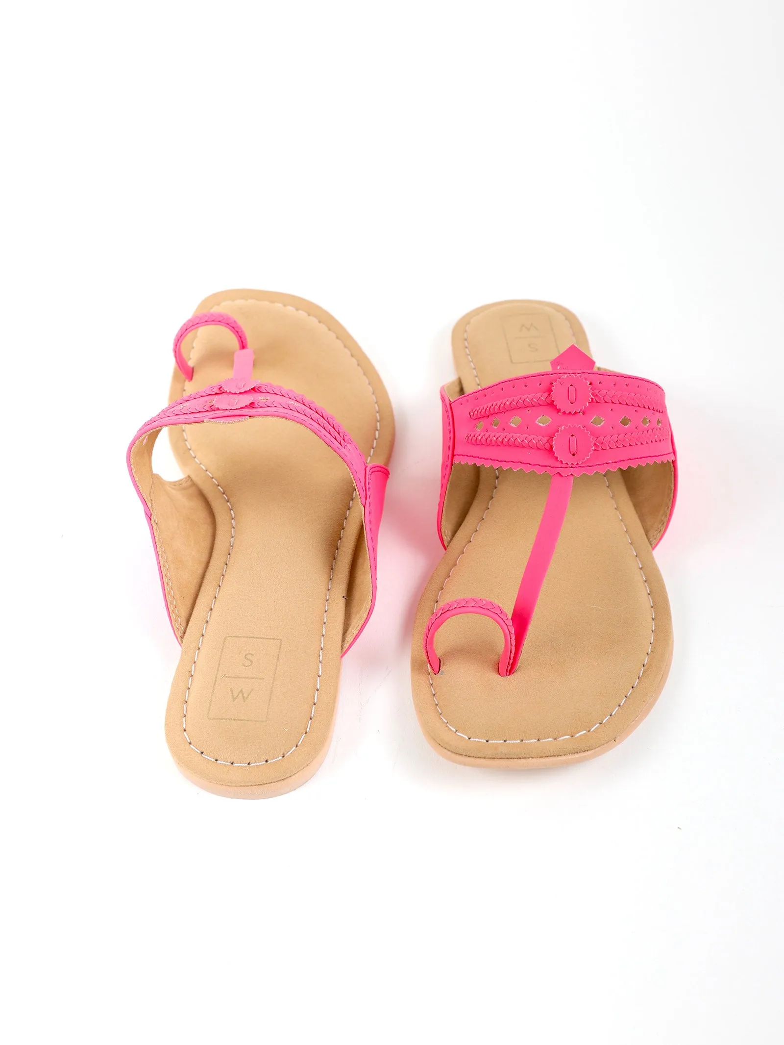 Peggy Fluoro Kolhapuri Sandals