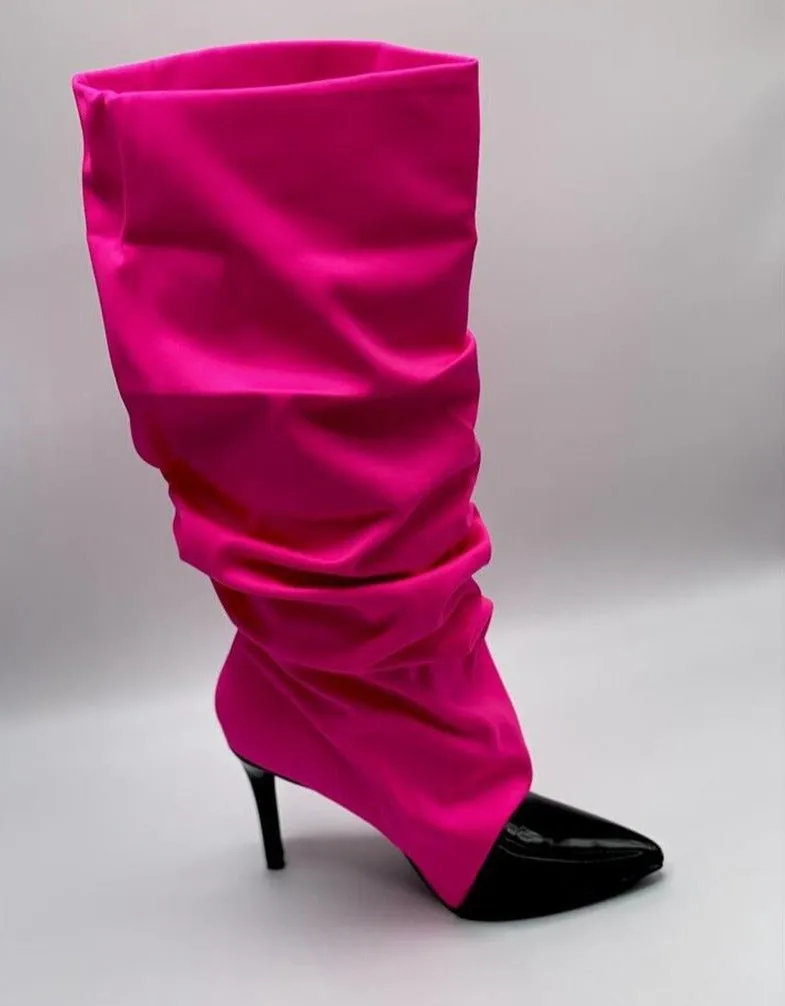 Pointed Toe High Heel Long Boots Party Ladies Shoes
