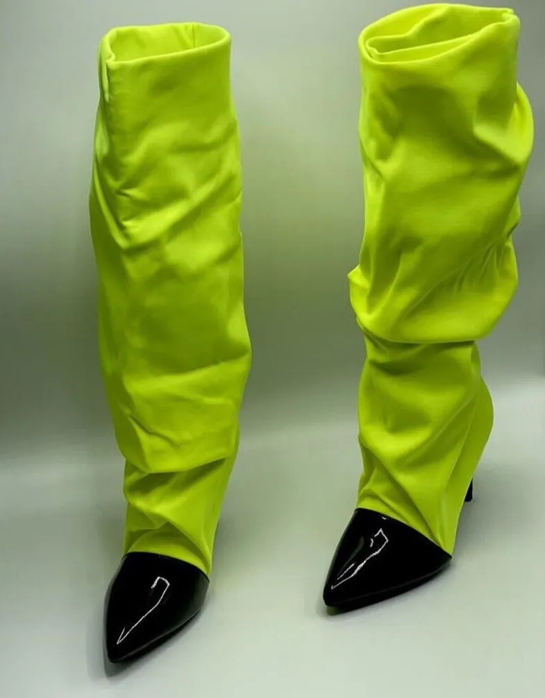 Pointed Toe High Heel Long Boots Party Ladies Shoes