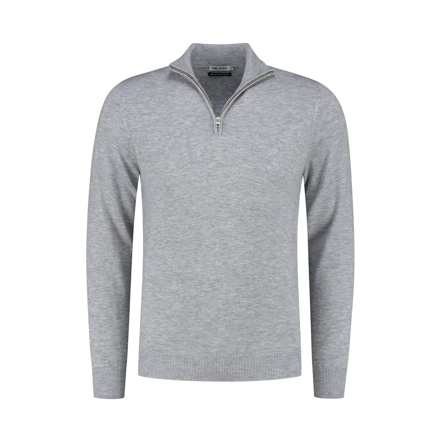 Quarter-zip Grey Sweater