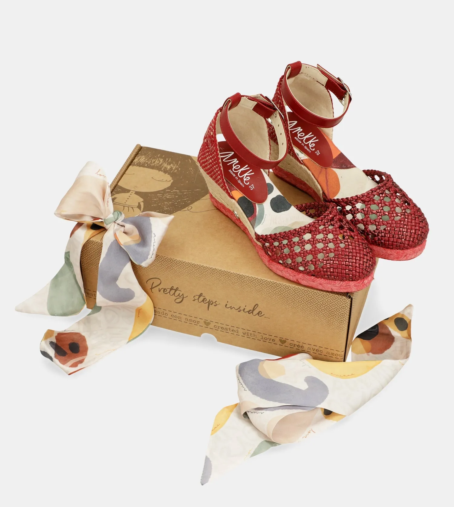 Red wedge sandals Alma