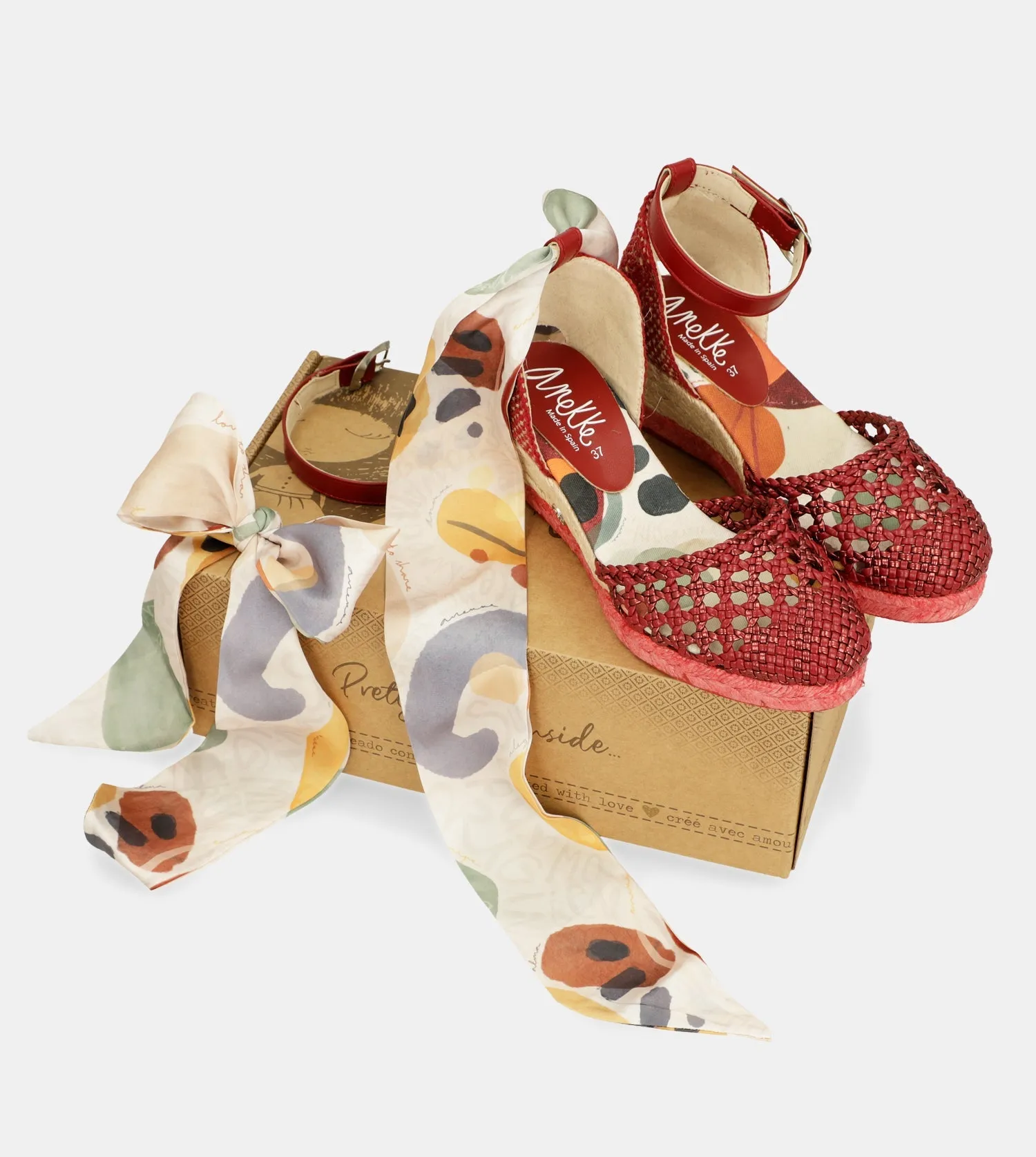 Red wedge sandals Alma