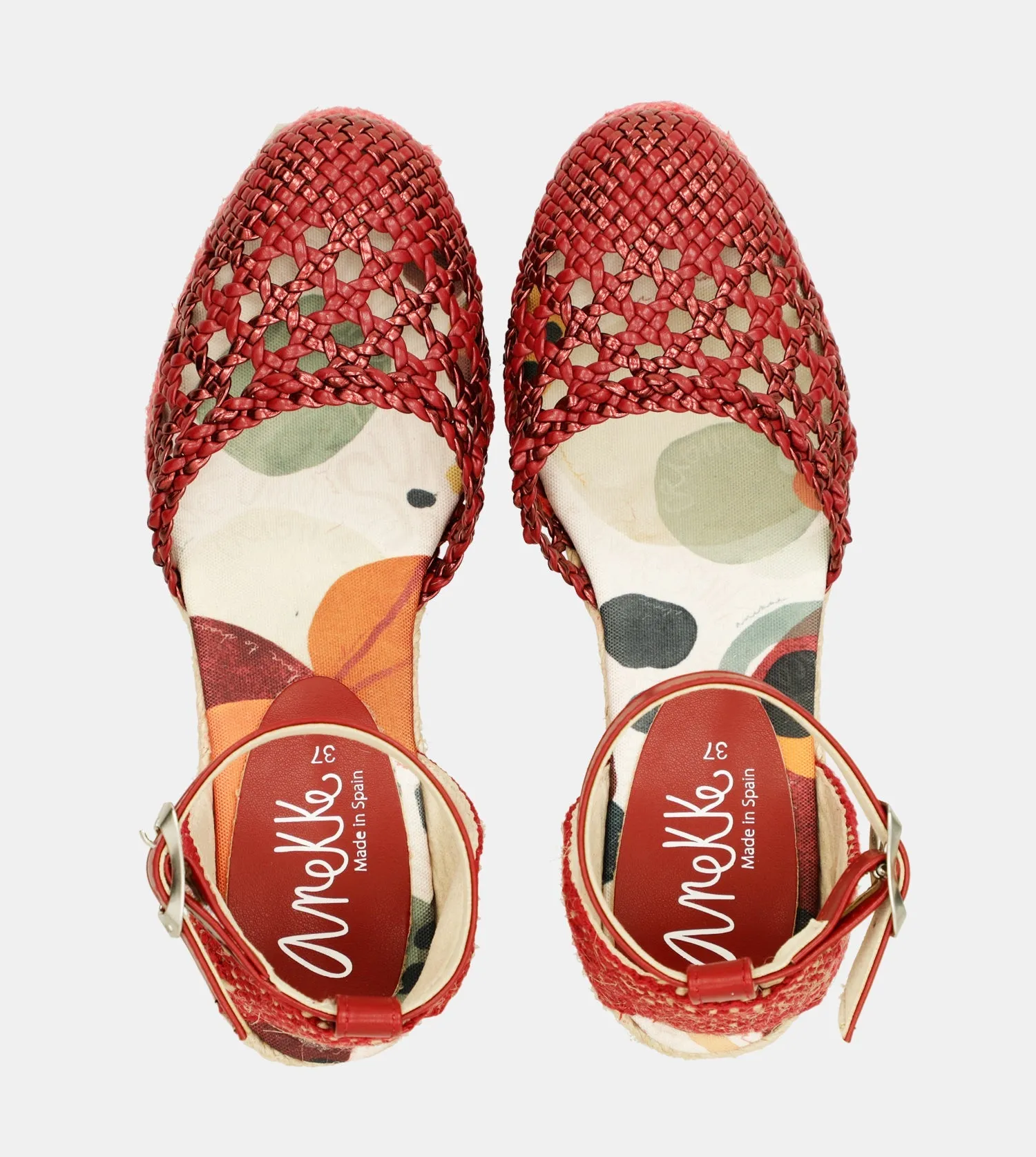 Red wedge sandals Alma
