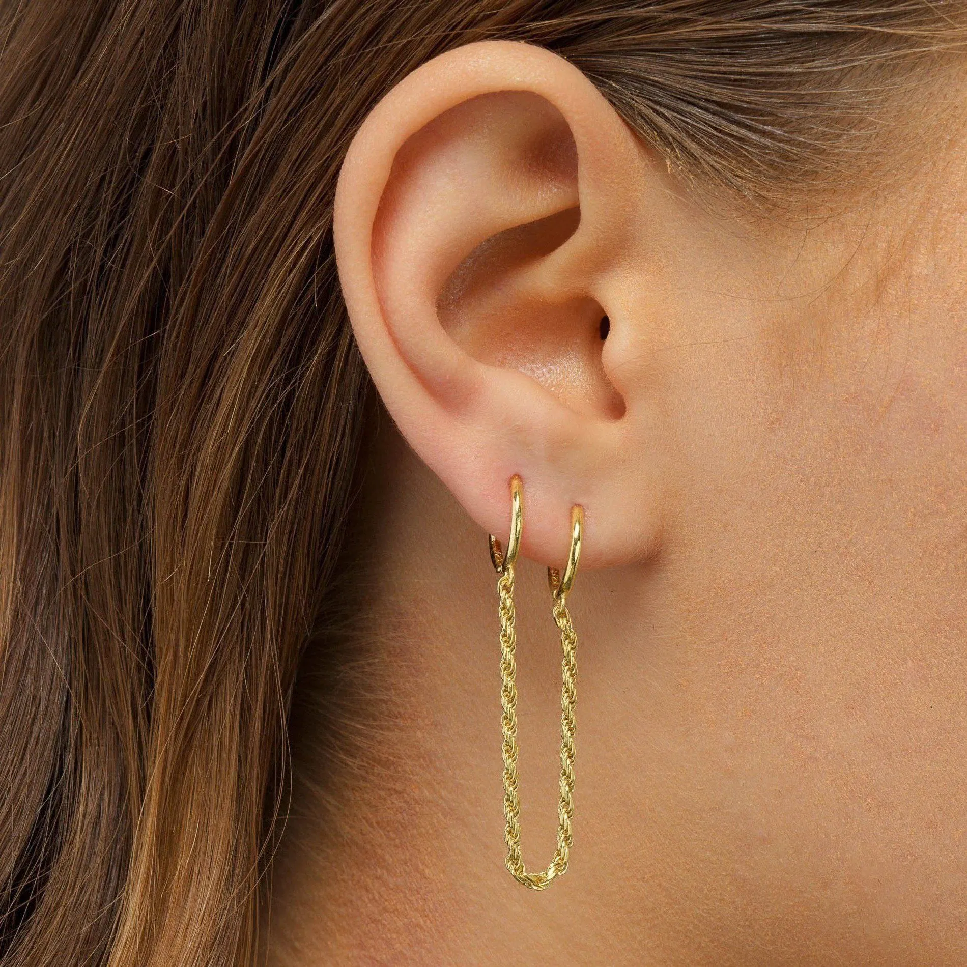 Rope Chain Huggie Earring