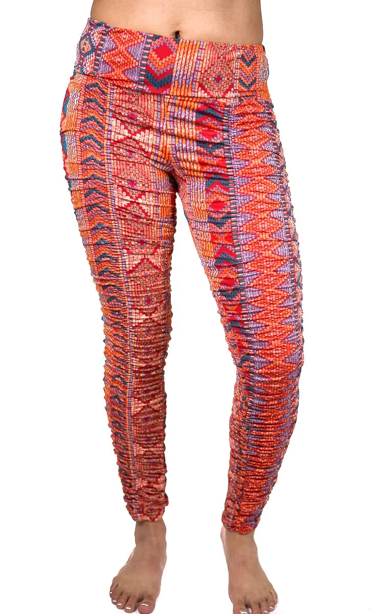 Ruched Print Legging