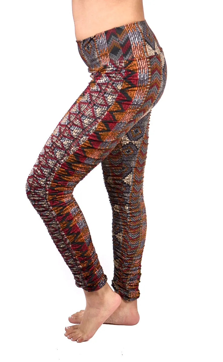 Ruched Print Legging