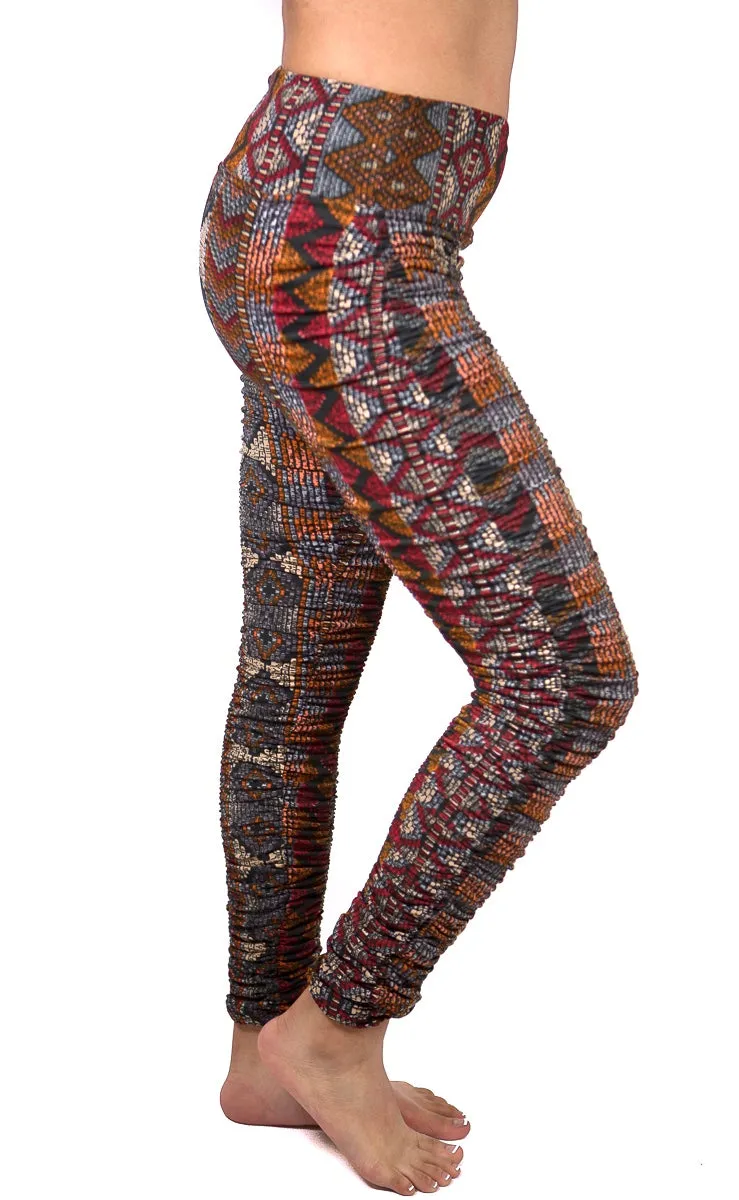 Ruched Print Legging