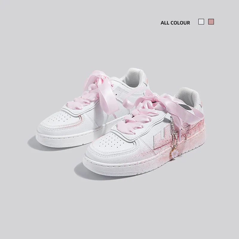 Sakura Pink Low-cut Girl Shoes Sneakers UB2841