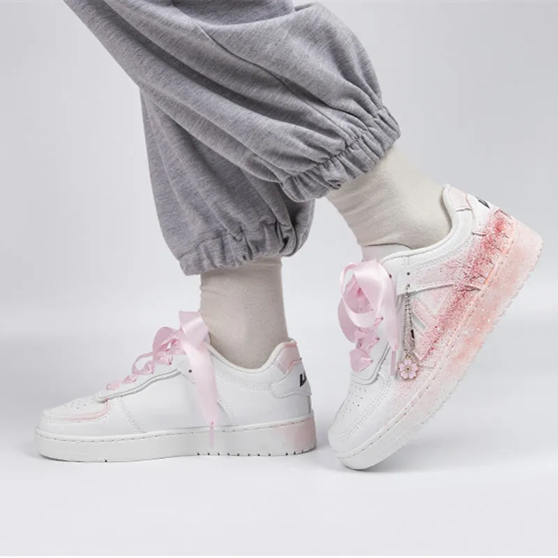 Sakura Pink Low-cut Girl Shoes Sneakers UB2841