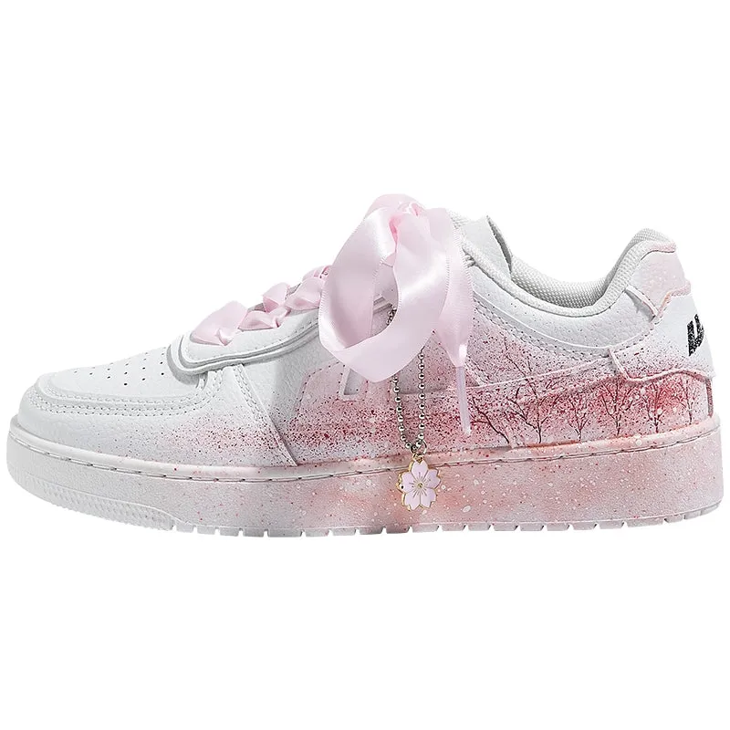 Sakura Pink Low-cut Girl Shoes Sneakers UB2841