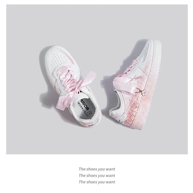 Sakura Pink Low-cut Girl Shoes Sneakers UB2841