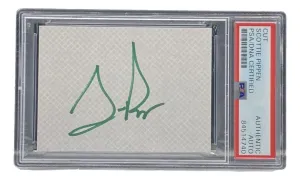 Scottie Pippen Chicago Bulls Signed Cut Signature PSA/DNA 84514740