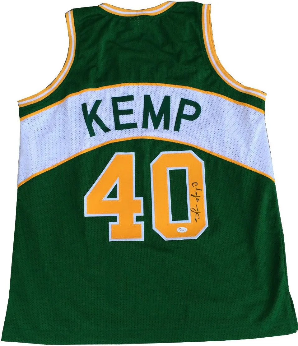 Shawn Kemp Signed Autographed Seattle Supersonics Basketball Jersey (JSA COA)