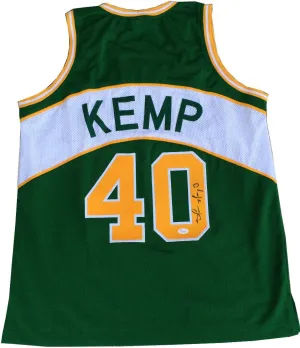 Shawn Kemp Signed Autographed Seattle Supersonics Basketball Jersey (JSA COA)
