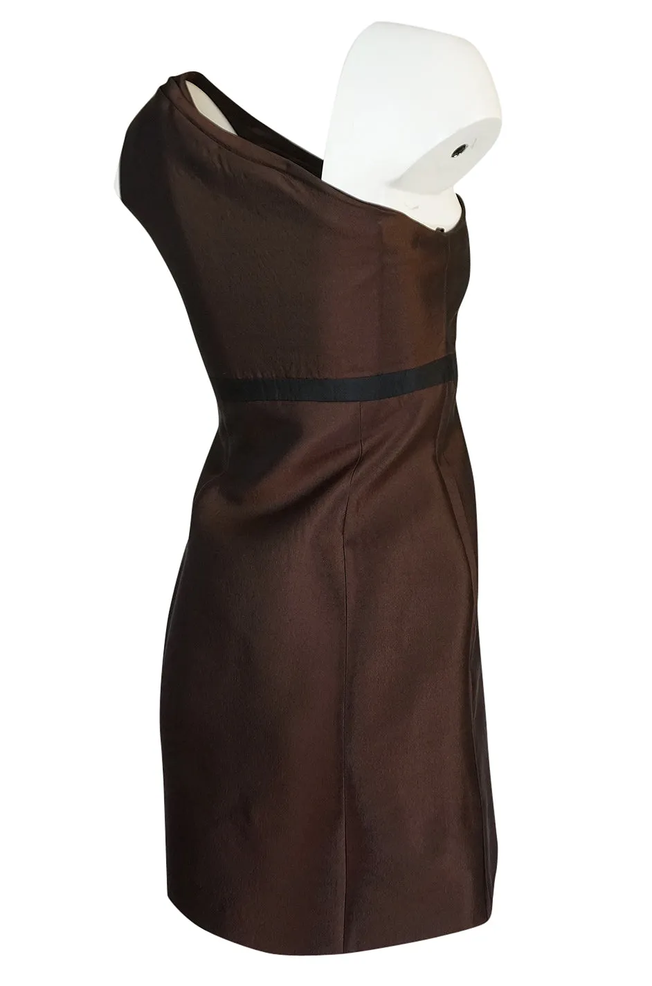 S/S 2005 Prada Runway Look 48 One Shoulder Embellished Silk Dress