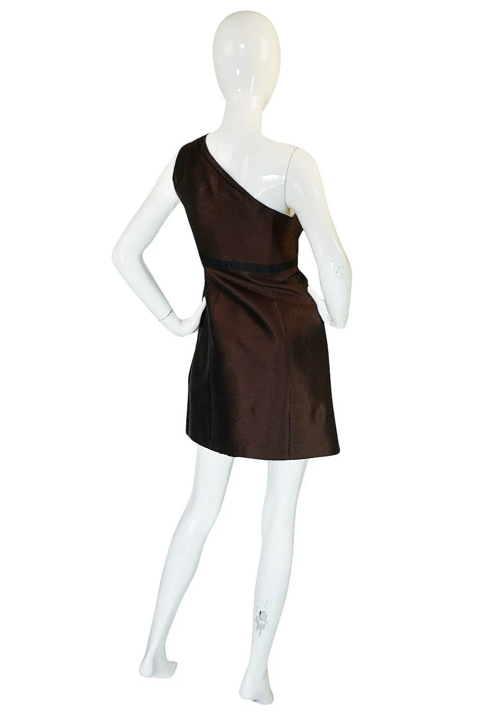 S/S 2005 Prada Runway Look 48 One Shoulder Embellished Silk Dress