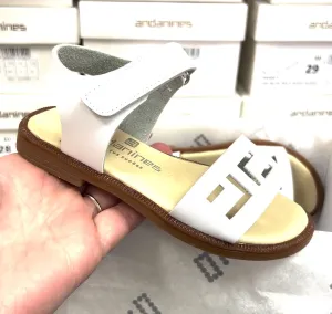 SS24 Andanines White Matte Leather Sandals