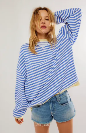 Striped Relaxed Fit Long Sleeve Top