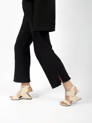 Tash Slingback Beige Leather Heel