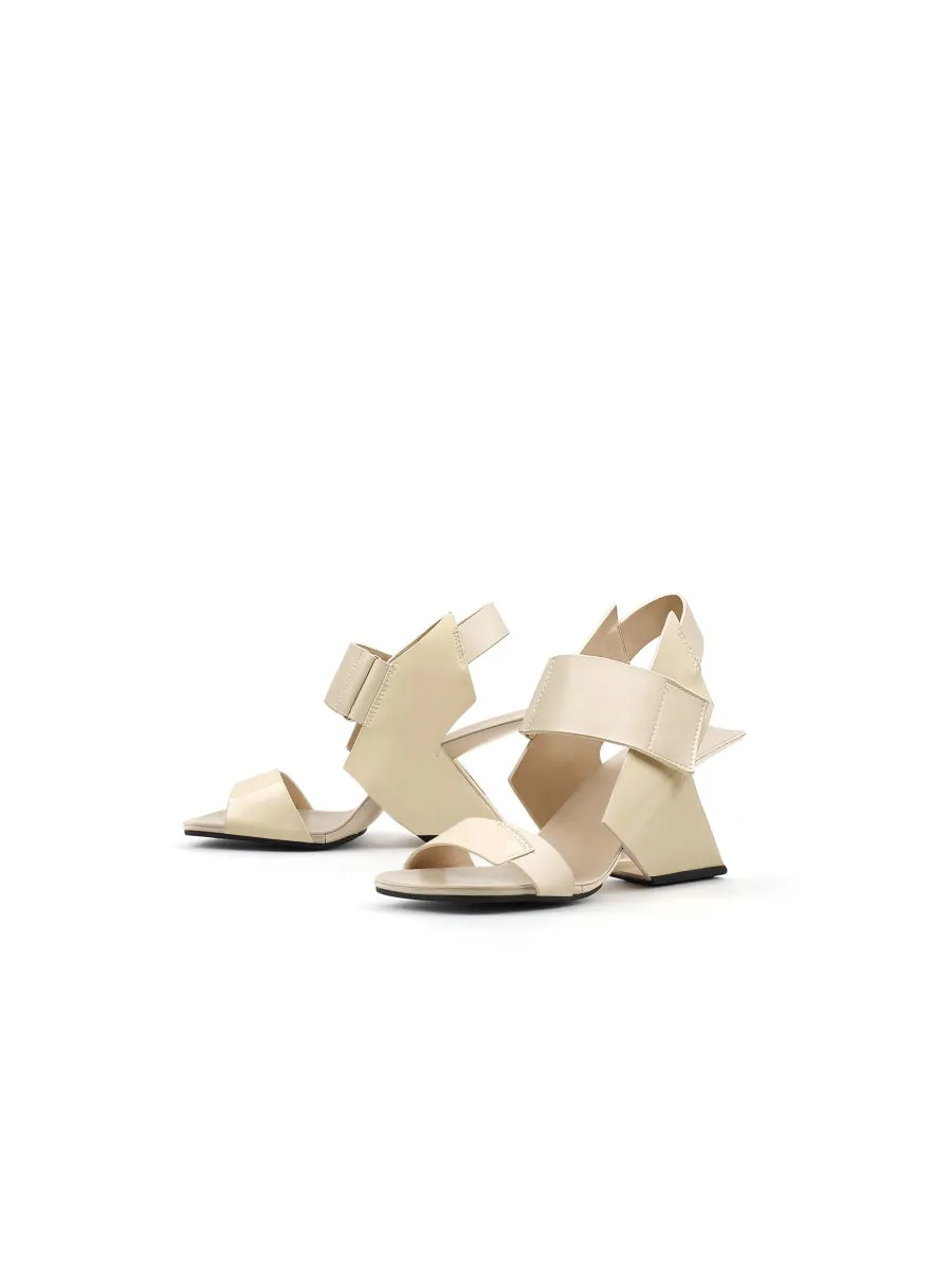 Tash Slingback Beige Leather Heel