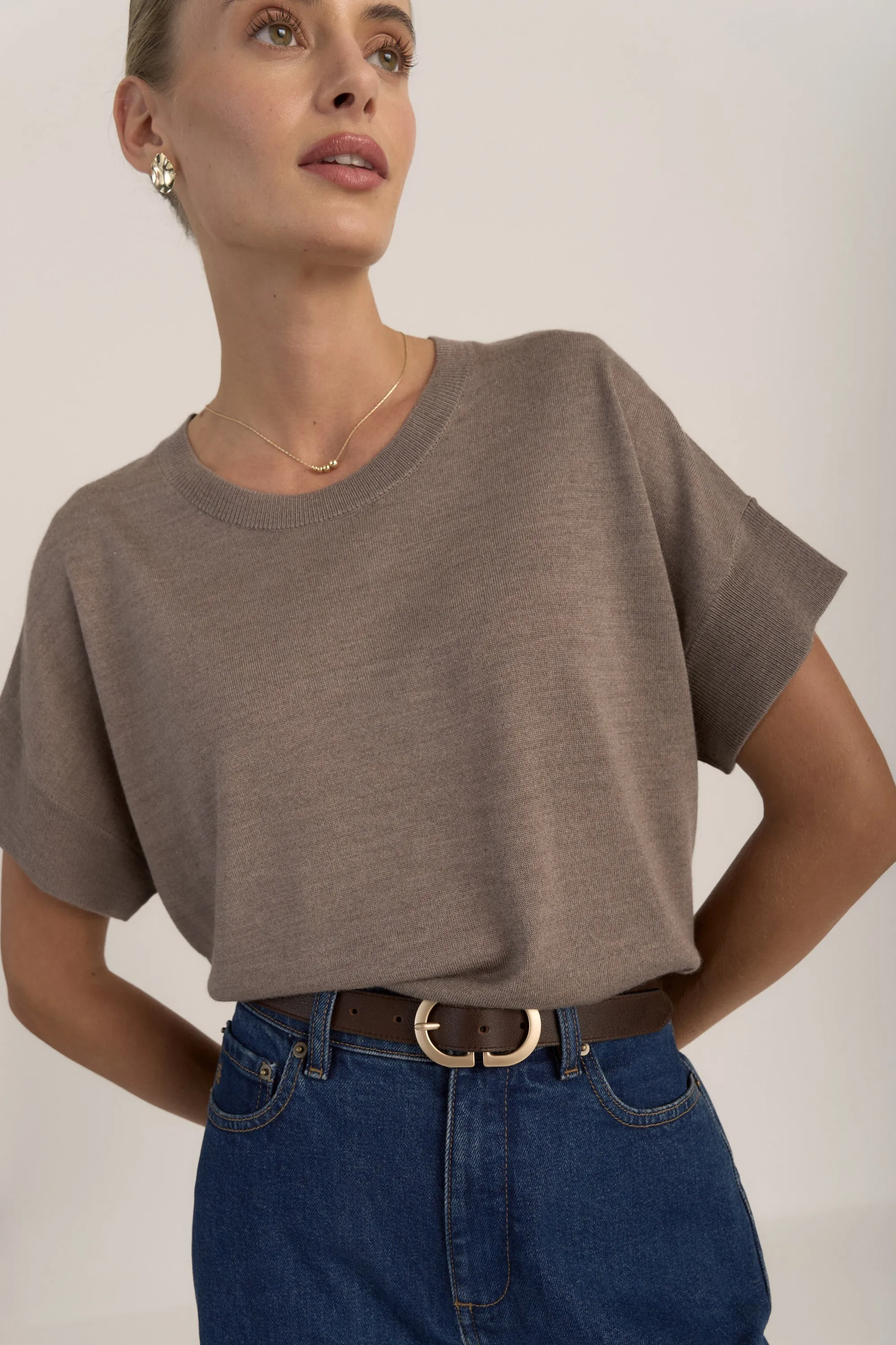 The Merino Silk Knit Tee
