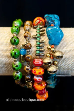 Treska | 4 Row Chunky Coil Bracelet