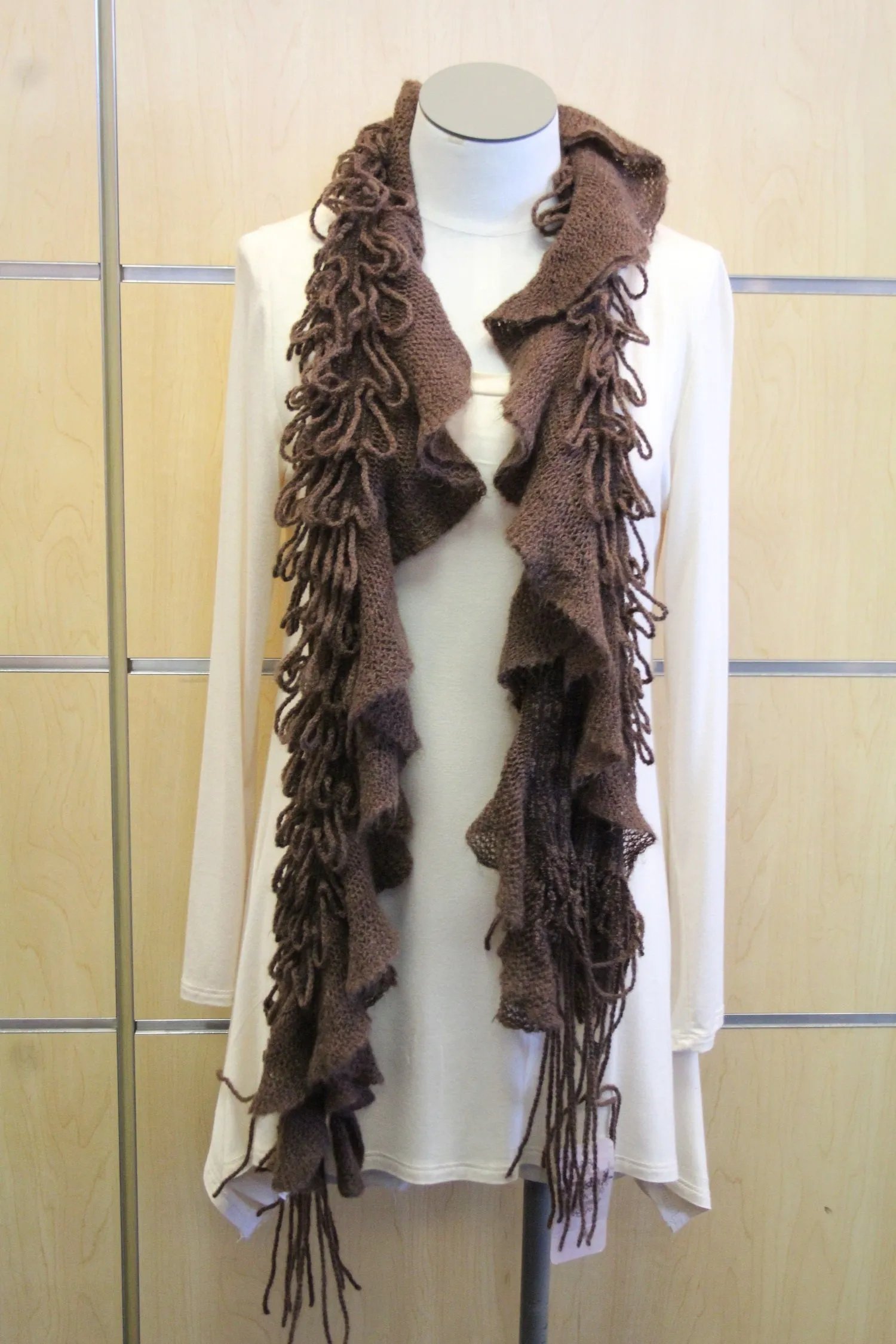 Treska | Wrap Sweater Scarf Brown