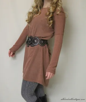Umgee | Sweater Tunic Brick