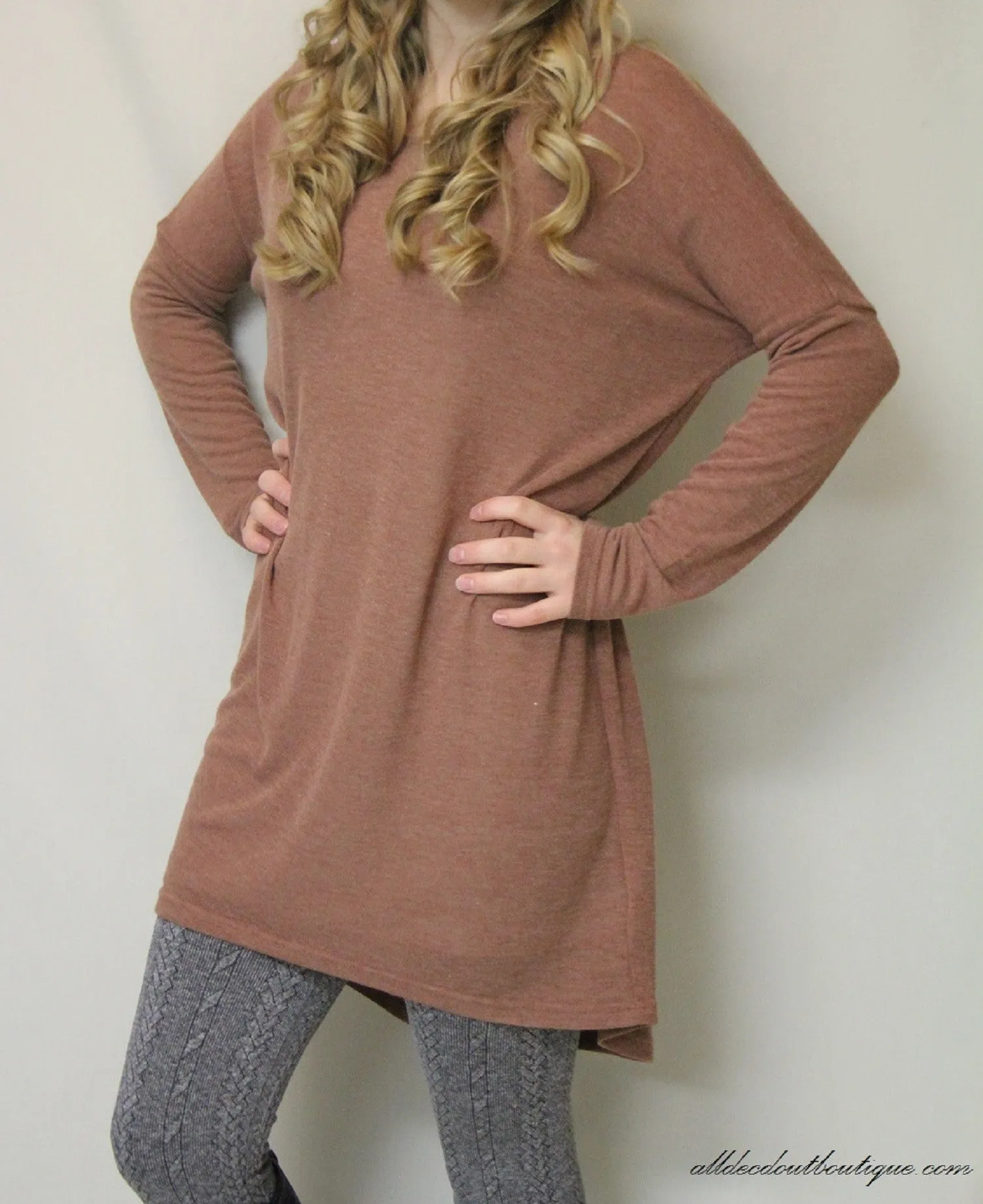 Umgee | Sweater Tunic Brick