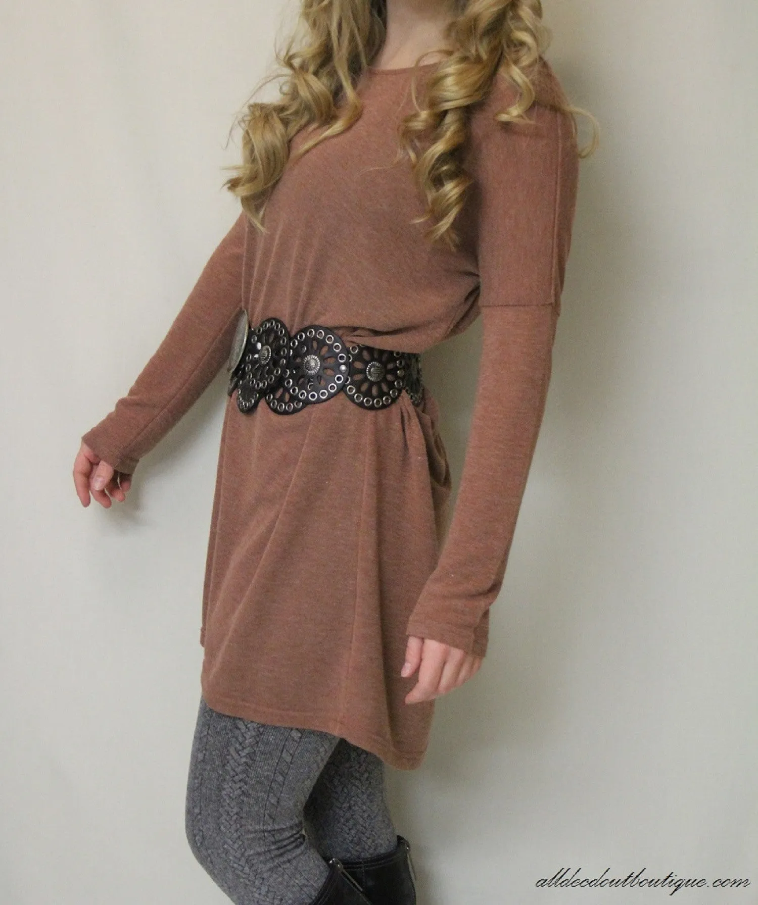 Umgee | Sweater Tunic Brick