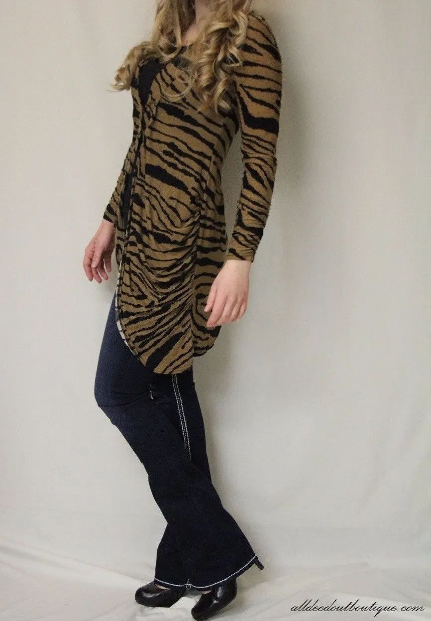 Urban Mango | Zebra Cardigan Brown