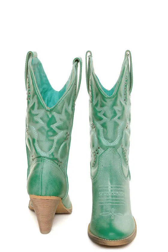 Very Volatile | Denver Cowgirl Boot Aqua Blue