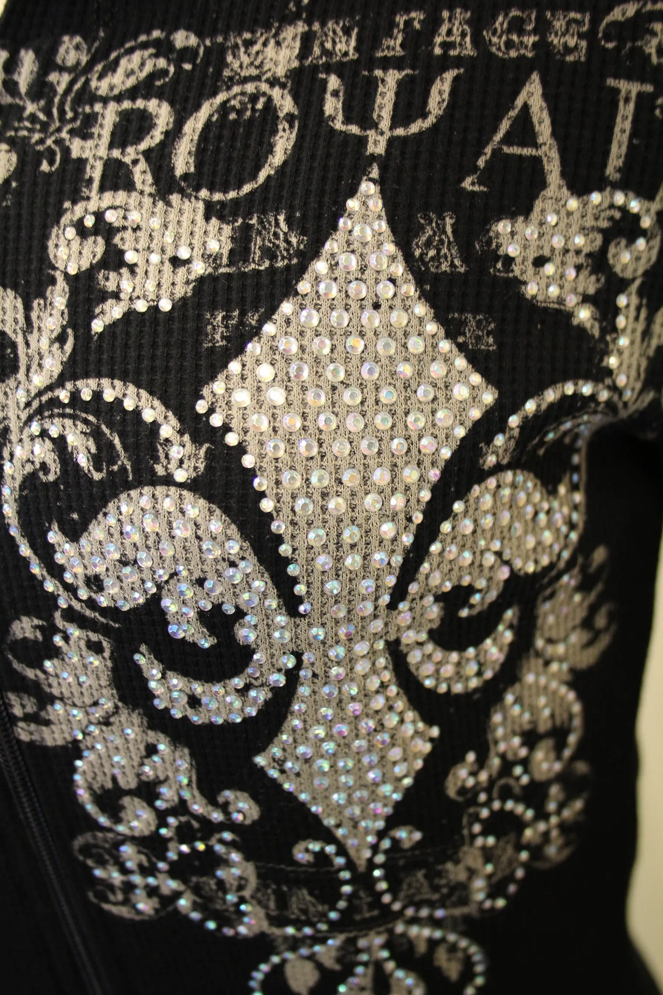 Vocal | Embellished Long Sleeve Jacket with Fleur De Lis