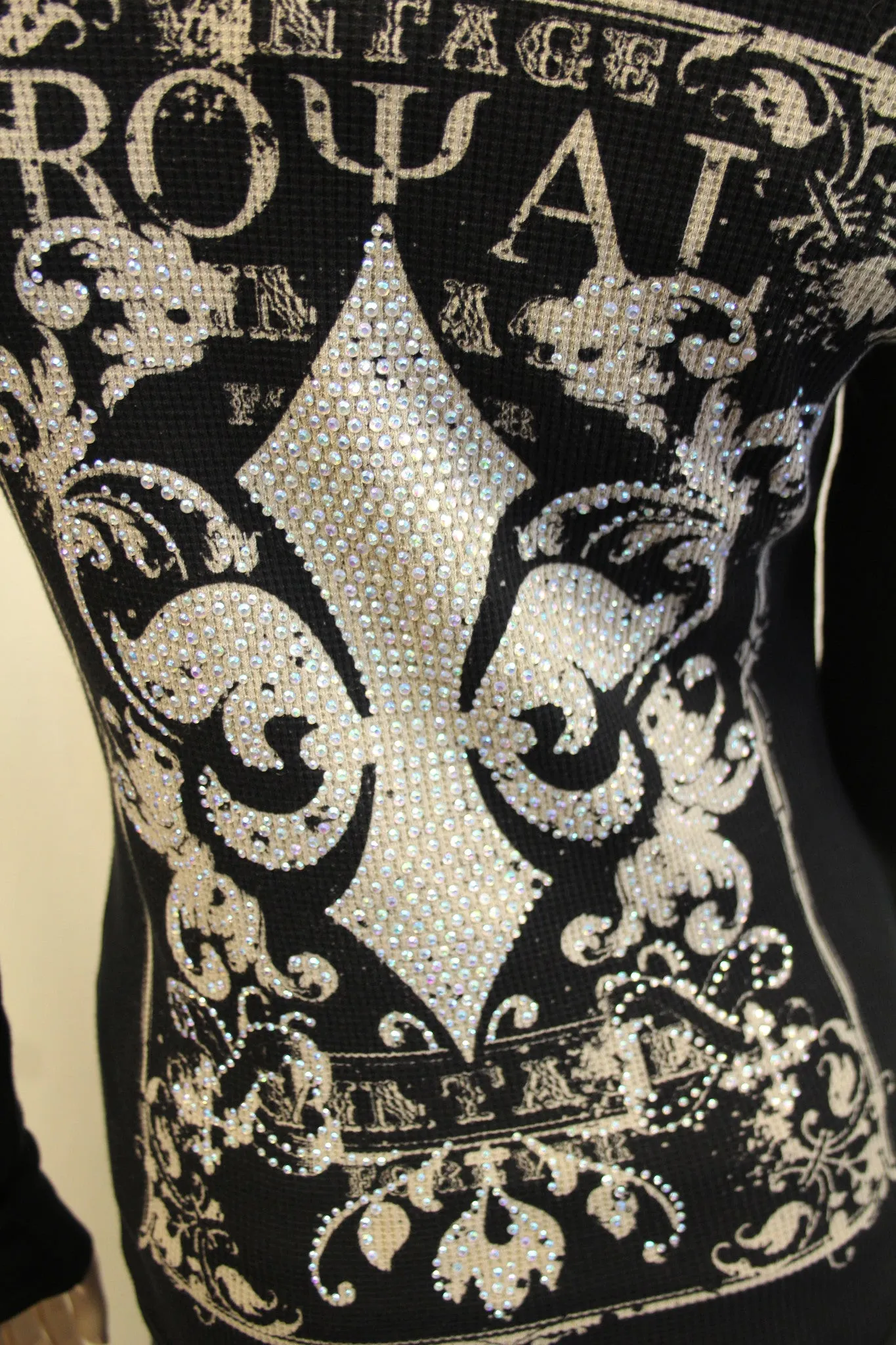 Vocal | Embellished Long Sleeve Jacket with Fleur De Lis
