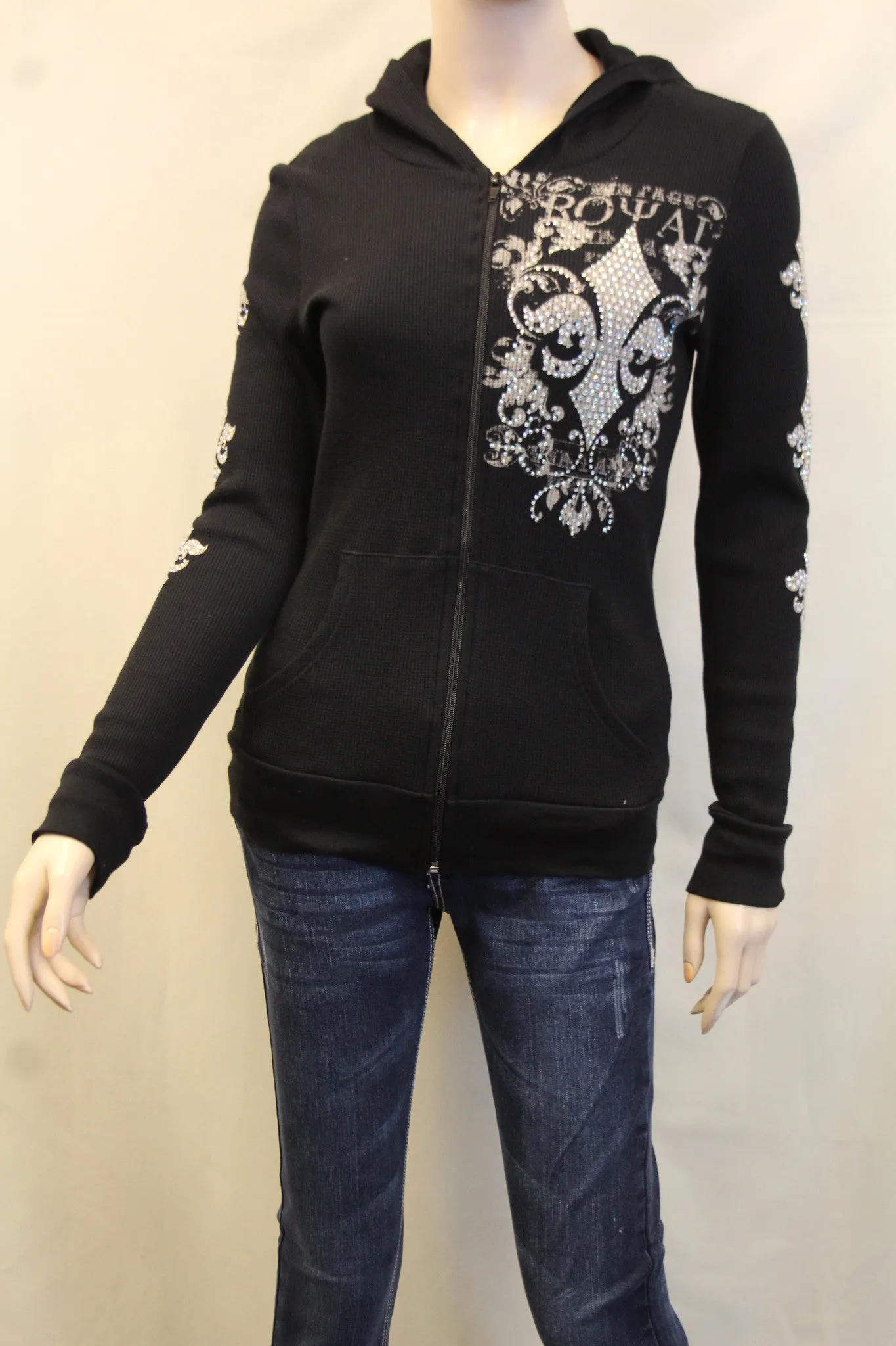 Vocal | Embellished Long Sleeve Jacket with Fleur De Lis
