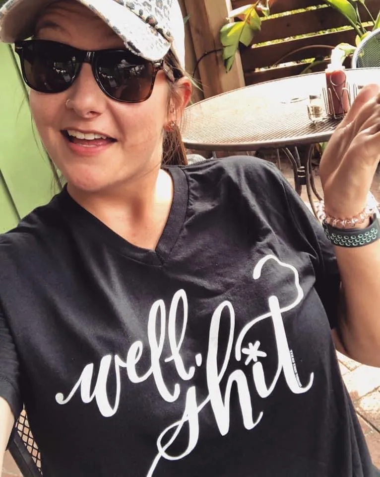 {WELL SH*T} Super Soft Black V-Neck Tee