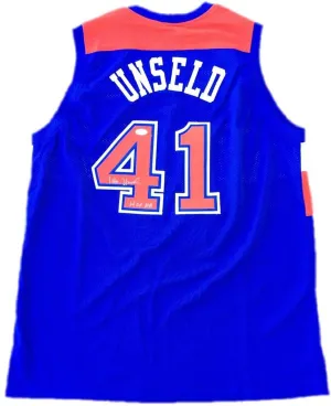 Wes Unseld Signed Autographed Washington Bullets Basketball Jersey (JSA COA)
