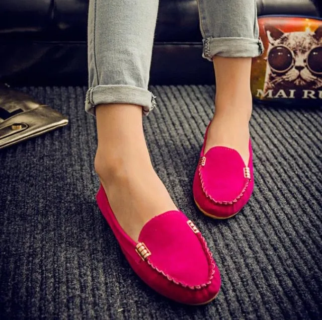 Women Flats- Loafers- Candy Color Slip on Comfortable shoes