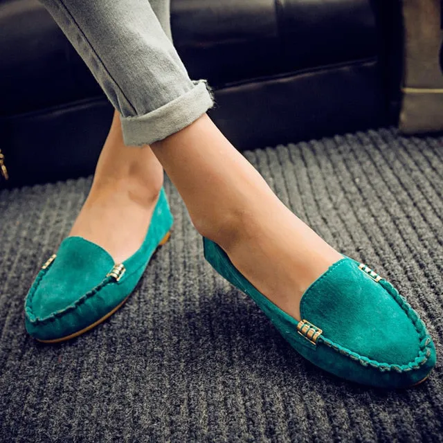 Women Flats- Loafers- Candy Color Slip on Comfortable shoes