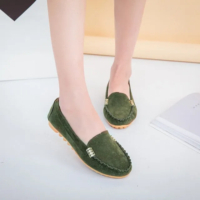 Women Flats- Loafers- Candy Color Slip on Comfortable shoes