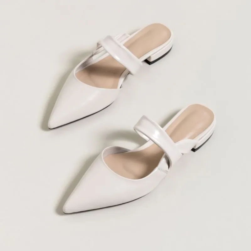Women Sandals Real Leather Pointed Toe