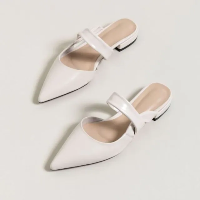 Women Sandals Real Leather Pointed Toe
